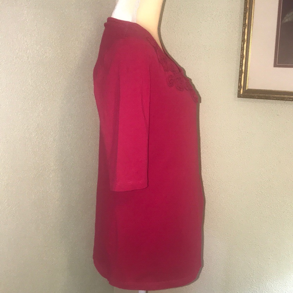 Niotto Magenta Rose Bud Top Size Small - Picture 3 of 6